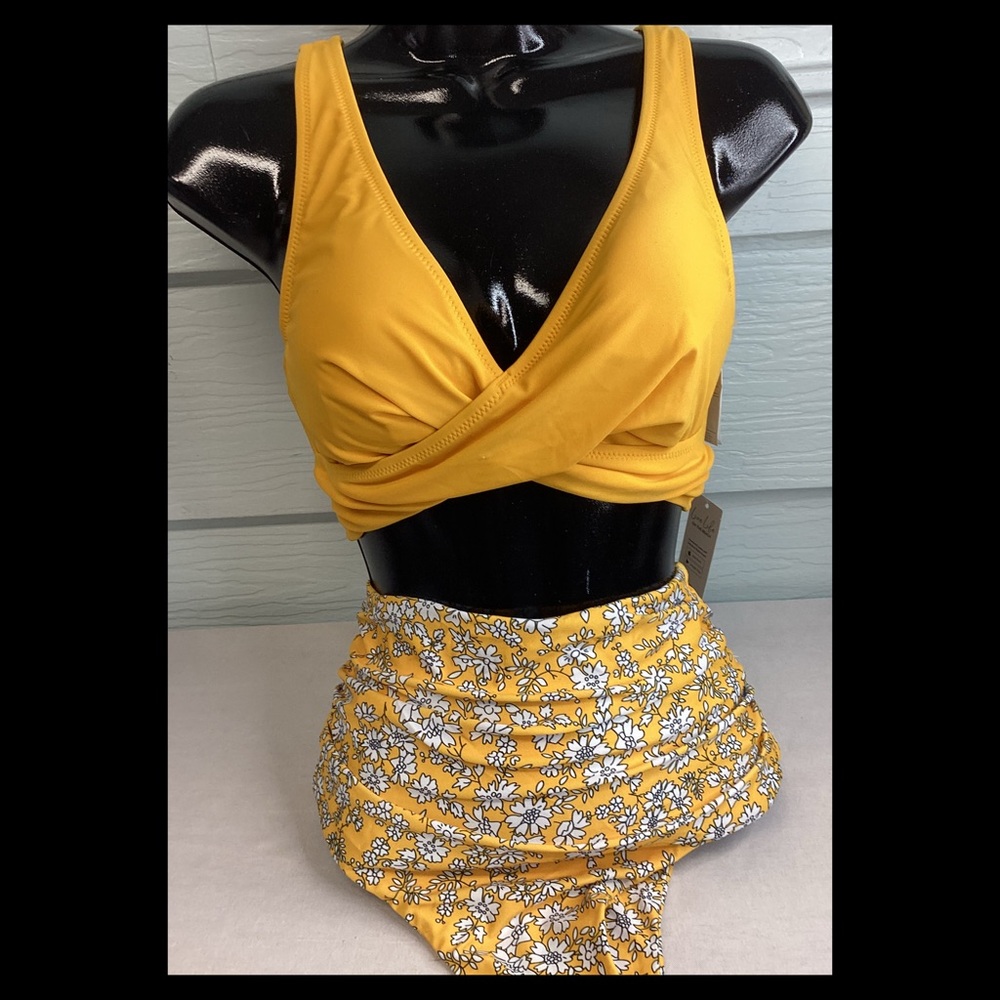 Yellow Floral Bikini Set